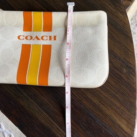 Coach Varsity Large Wristlet with Orange and Yellow Accents - Picture 11 of 12